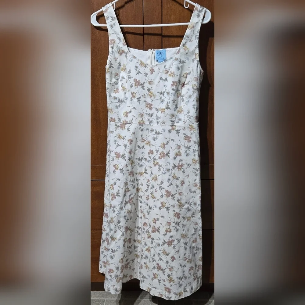 CeCe Ivory and Pastel Floral Dress - Picture 1 of 5